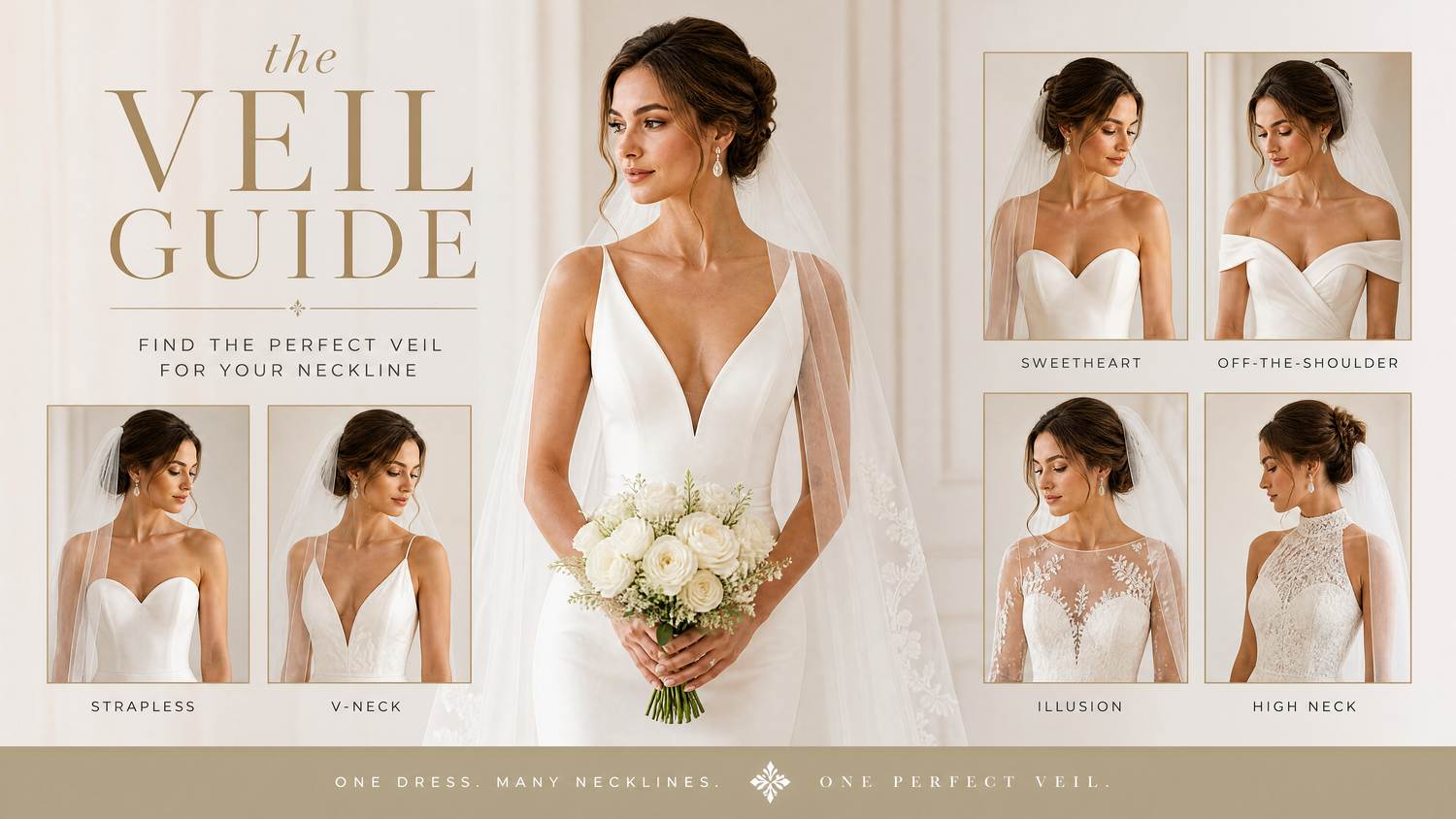 How to Match Your Wedding Veil to Your Dress Neckline: Complete Guide