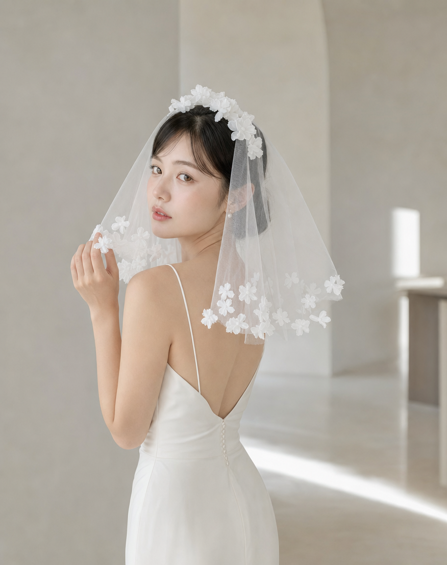 Briar Juliet Short Wedding Veil