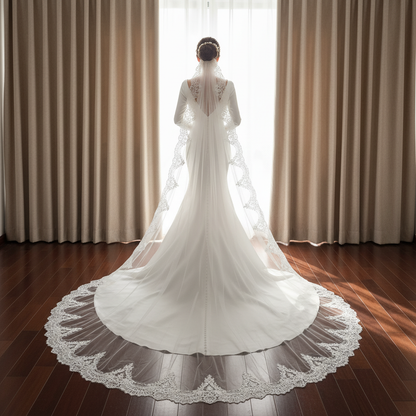 Lunar Ray Cathedral Wedding Veil