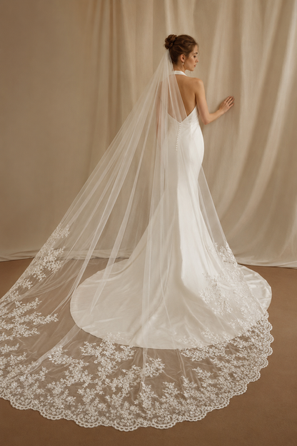 Aureole Lace Cathedral Wedding Veil