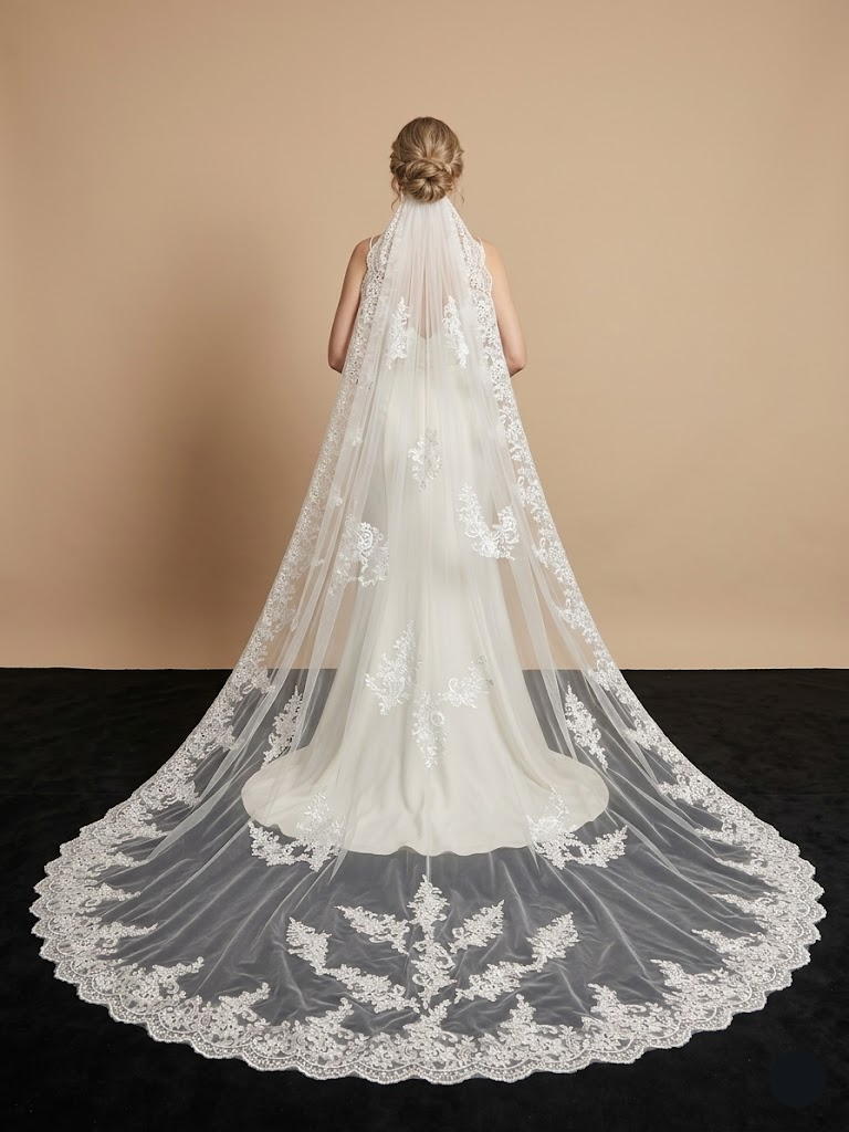 Forest Canopy Lace Cathedral Wedding Veil with Comb